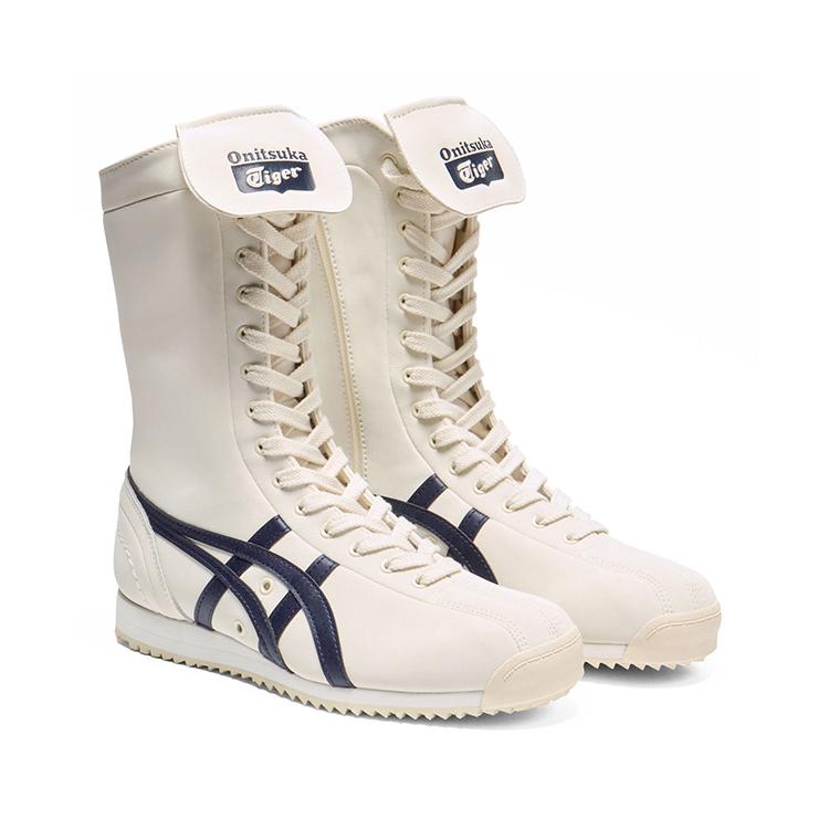 ONITSUKA TIGER Mexico 66 Boxen Trend Langlebig High-Top Lifestyle Sneaker Unisex Sneaker Weiß Blau 1183C454-100