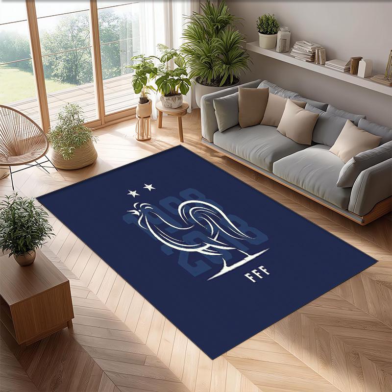 France national football team Printed Flannel Area Rug Non Slip Soft Polyester Floor Carpet Indoor Decor Mat for Bedroom Living Room Sofa