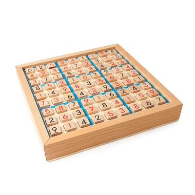Dřevěná stolní hra Sudoku se zásuvkou 81Mřížková šachovnice Vzdělávací puzzle Hračky Vlak Logický