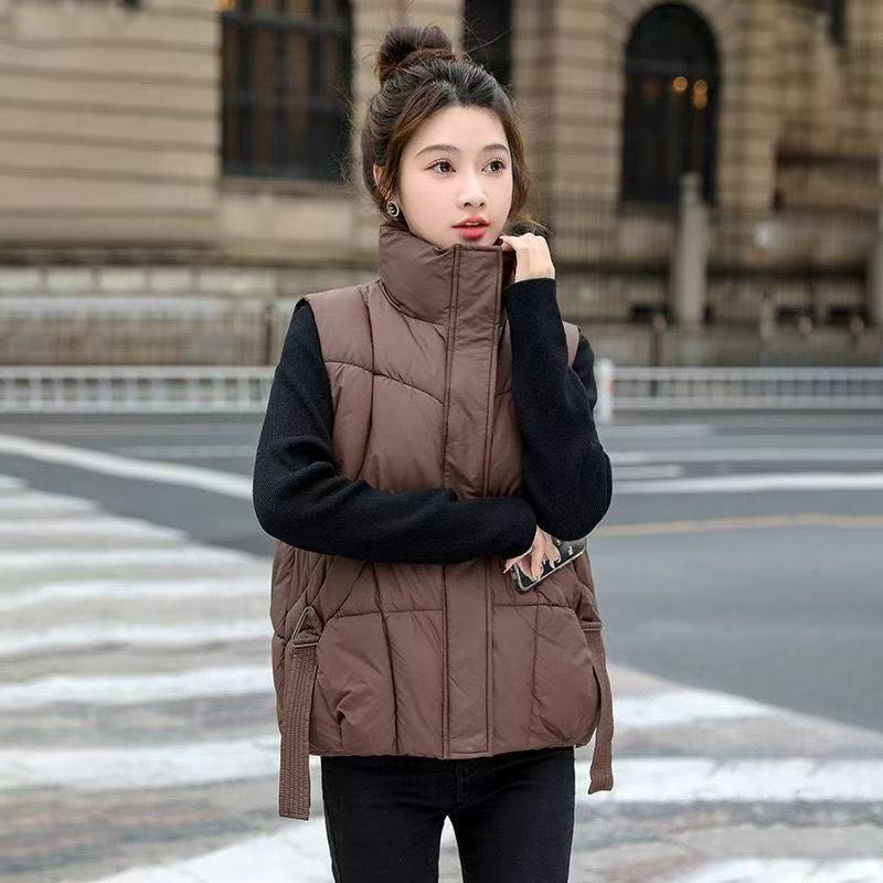 Unisex Stand Collar Down Vest - Autumn/Winter 2026 Sleeveless Jacket Double Extra Large