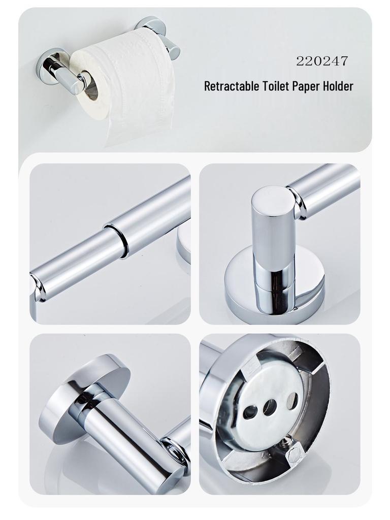 Stainless Steel Bathroom Towel Rack & Hanger Set