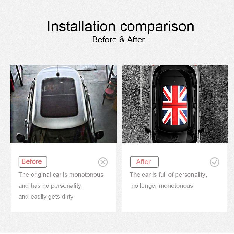 New Roof Skylight Sticker Car Styling for MINI COOPER F55 F56 F60 F54 R55 R56 R60 R61 Clubman Countryman Auto Assessoires Decals
