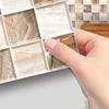 10Pcs Fliesen Wand Aufkleber Elegante Plaid Design Selbst-Adhesive Starke Klebrigkeit Hitze Beständig