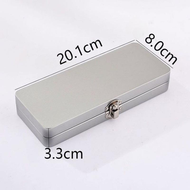 

S/L Rectangle Postcard Pull Button Stationery Storage Tin Box Large Earrings Jewelry Sundry Storage Organizer for Home Decor