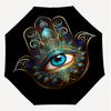 1PC Hamsa Eye Automatic Open/Close Umbrella with Windproof, 8-Rib Sturdy Canopy, Durable Ribs, Fashionable Design, Outdoor Accessory, Fun Prin, Holida