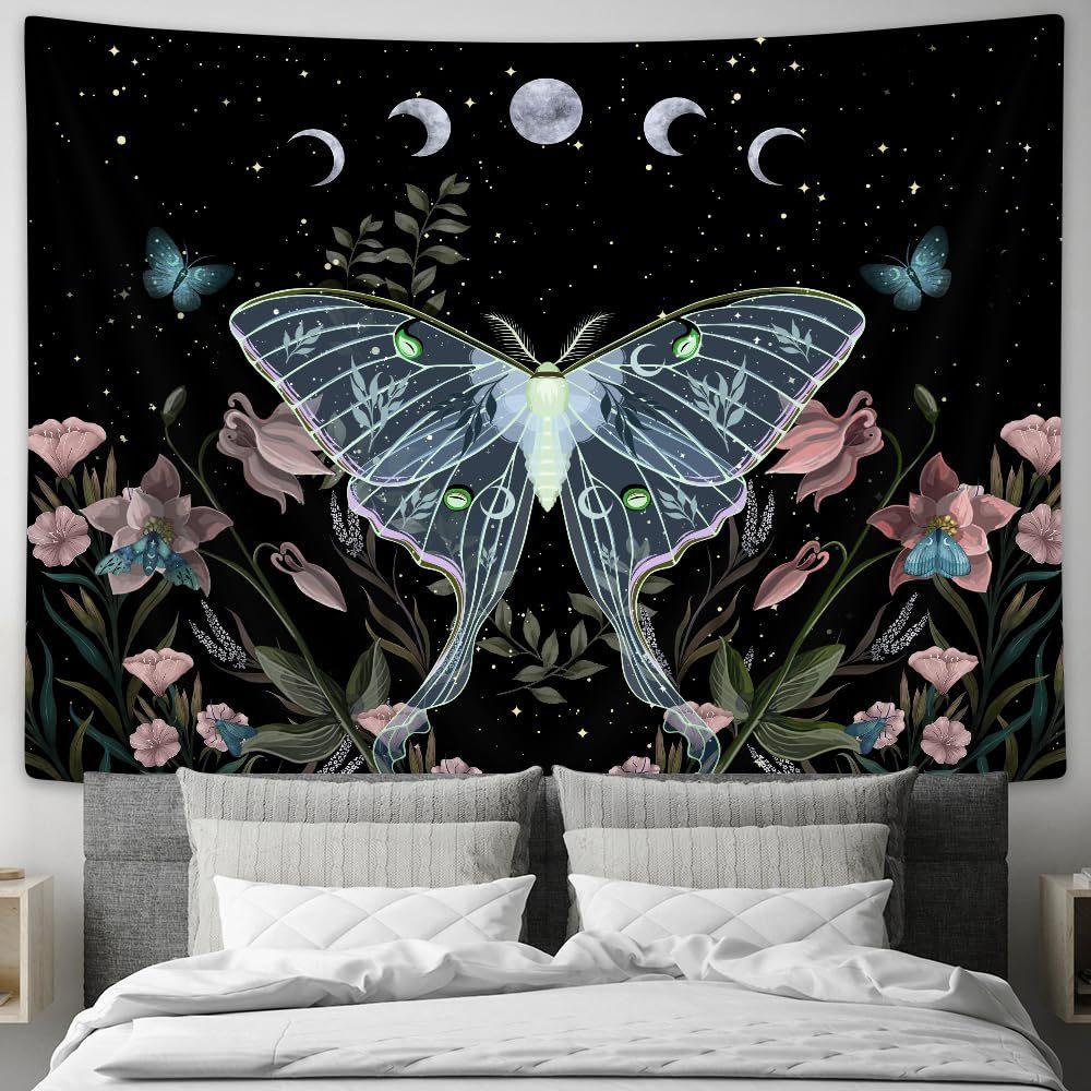 

Red Sun Cherry Blossom Pattern Home decoration wall hanging fabric decorative for family rooms bedrooms background friends gift 74x94cm(29x37in)
