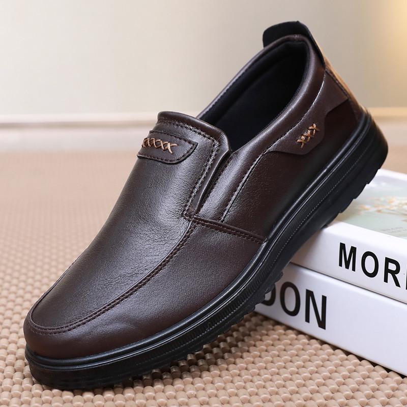 

Мужские дышащие слипоны в стиле кэжуал - Весна и Осень, в стиле Старого Пекина, Идеально подходят для людей среднего и пожилого возраста. 40 светло-коричневого