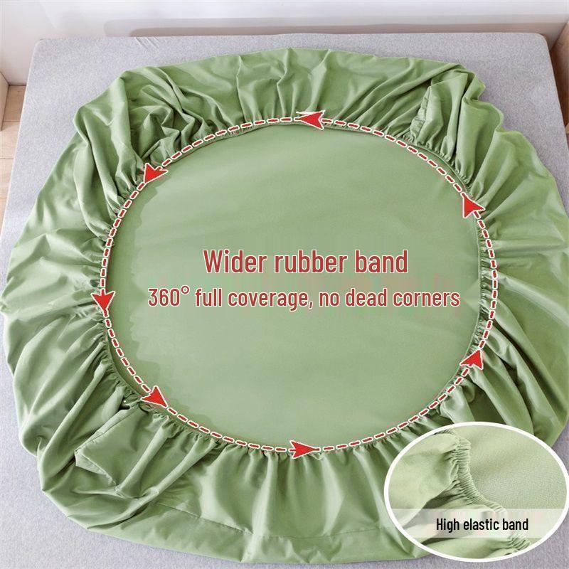 60s Class A Solid Color Washed Cotton Fitted Sheet - Mother and Baby Grade, Thickened for Summer