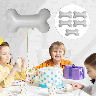 5 Pcs Balloon Decorative Balloons for Party Bone Shape Supplies Decoration Aluminum Film Birthday Baby Celebrations