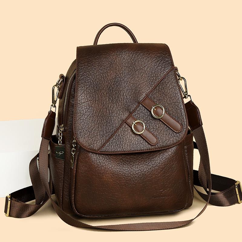 

Fashionable and Simple Crossbody Bag, Large Capacity Schoolbag, Commuter Backpack коричневий/кавовий