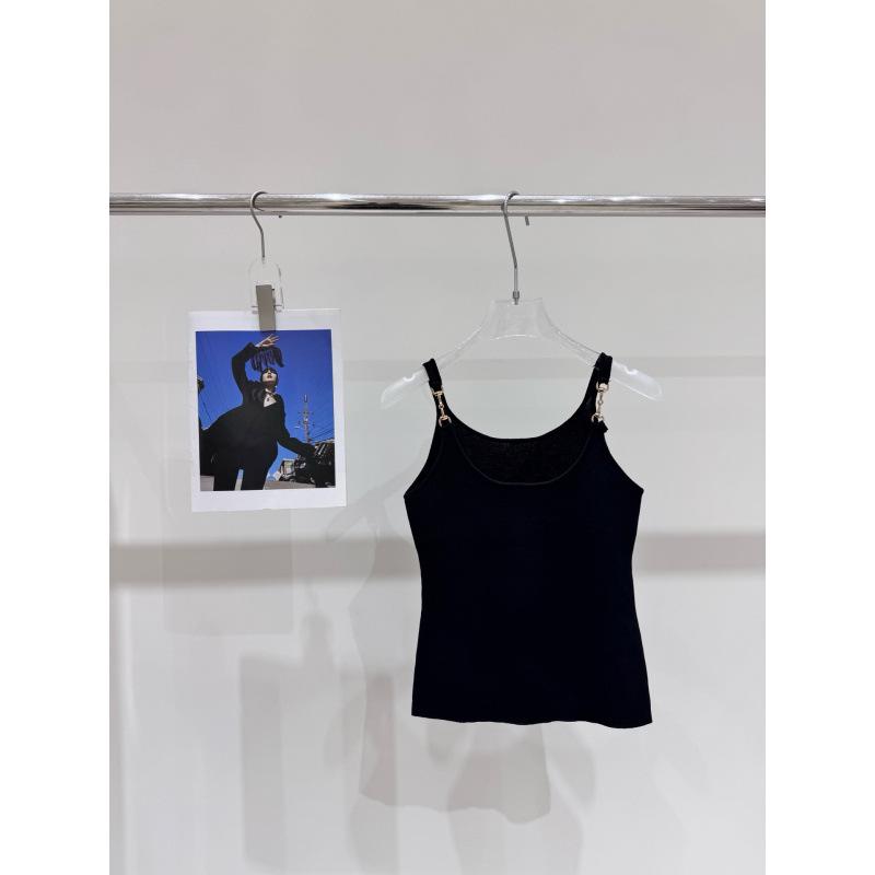 Premium Metal Buckle Knit Camisole - Casual, Slimming, Versatile Top