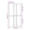 VidaXL Room Divider 3 Panels, Room Separator, Privacy Screen, Screen Bedroom Living Room, Dark Brown 358655
