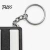 Piano Keychain 2Pcs Pendant, 3D Printed Mini Keys Stress Relief Toy, Smooth Buttons Musical Key Chain with Metal Ring, Black White Design Gift