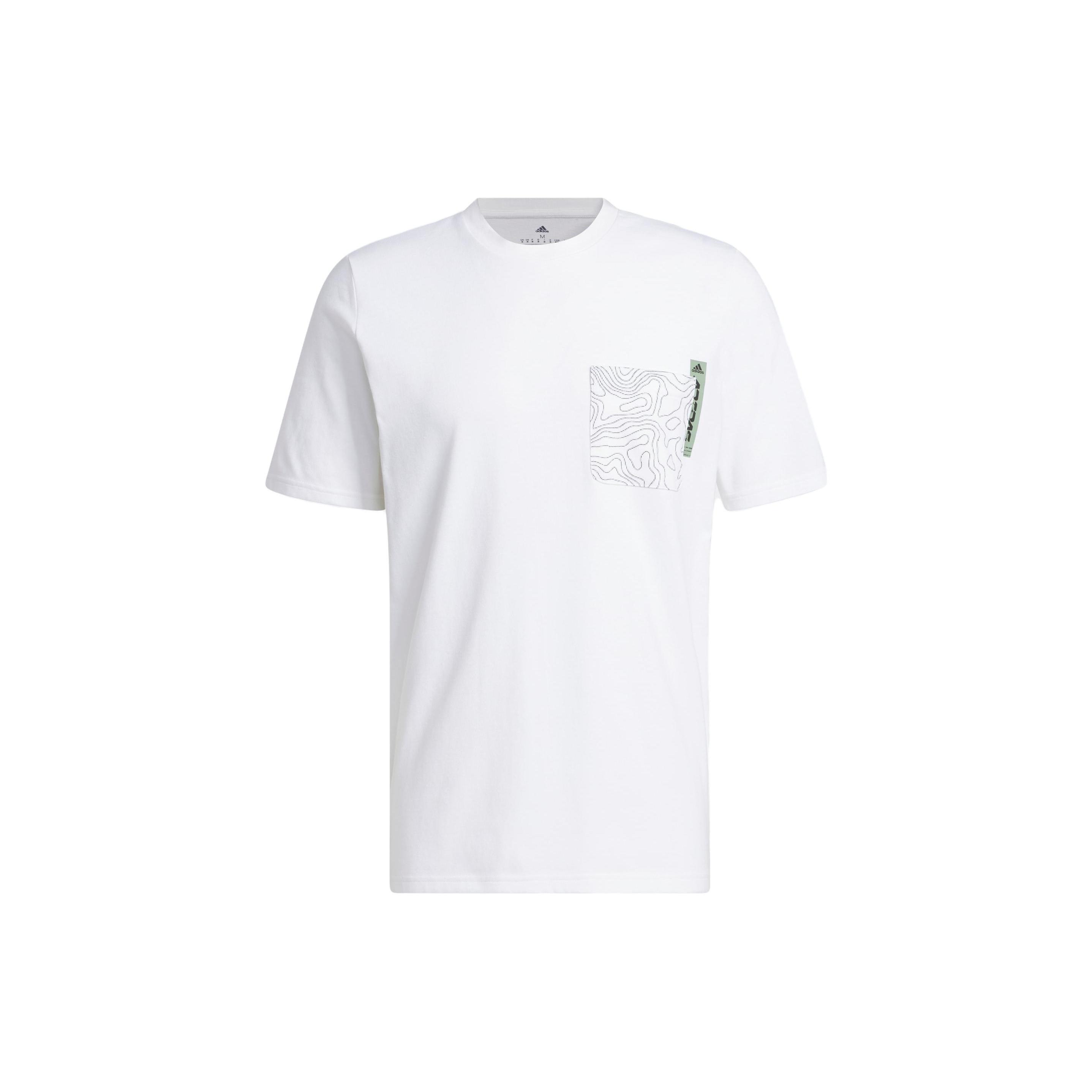 adidas City Escape Graphic Pocket Tee White Men s H49665 M