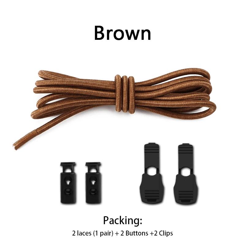 Solid Elastic Shoe Laces Sneakers Tennis Lock Shoelaces Without Ties Adult Kids Round Shoelace Rubber Bands for Shoes Accesories