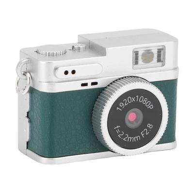Small Retro Digital Camera 1080P FHD 0.96 Inch Color Screen Keychain Camera with Flash Light 4 Filters for Travel Learning Recordings