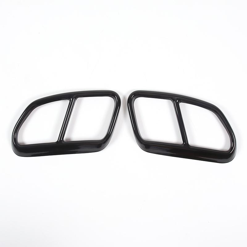 Για το Volvo XC60 2014-2017 από ανοξείδωτο ατσάλι μαύρο σιγαστήρα εξάτμισης αυτοκινήτου Διακοσμητικό κάλυμμα σωλήνα εξάτμισης Κάλυμμα Αυτοκόλλητα αυτοκινήτου