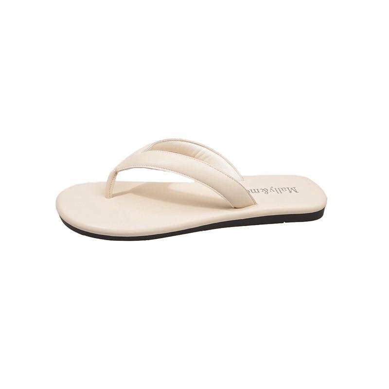 Nisch minimalistiska flip-flops skor dam sommarplagg plattbottnade avslappnade kläm fötter strand coola tofflor