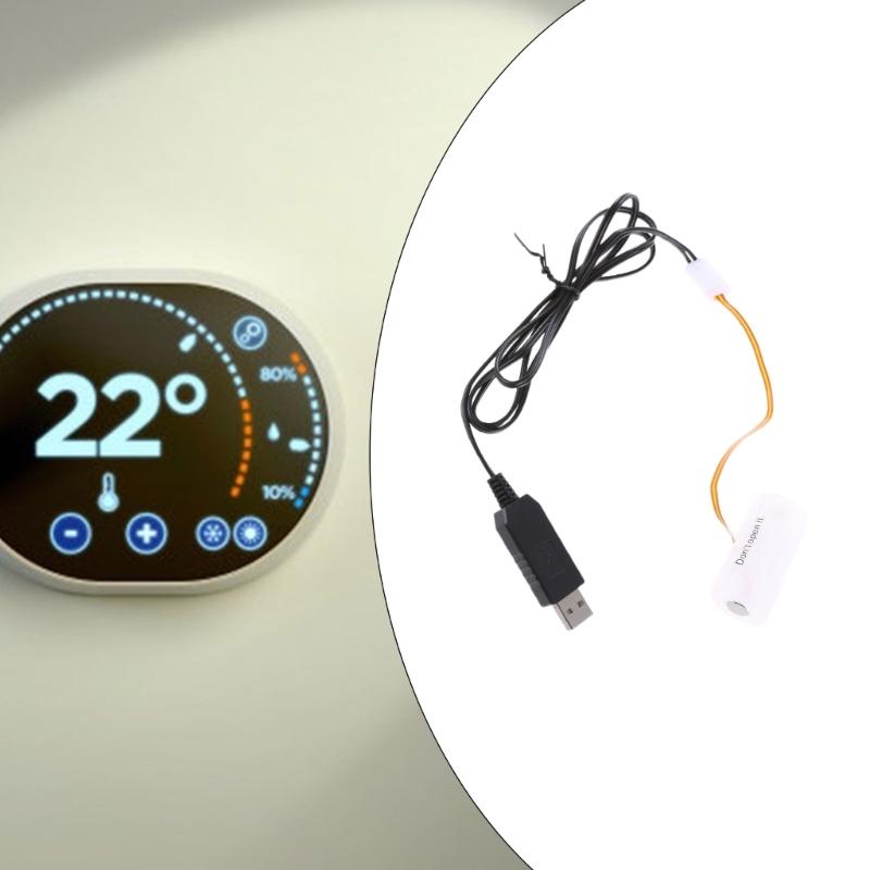 100/200cm LR20 D Battery Replacement Adapter Cord USB Powered 3V Dummy Battery Cable Line for Electronic Devices