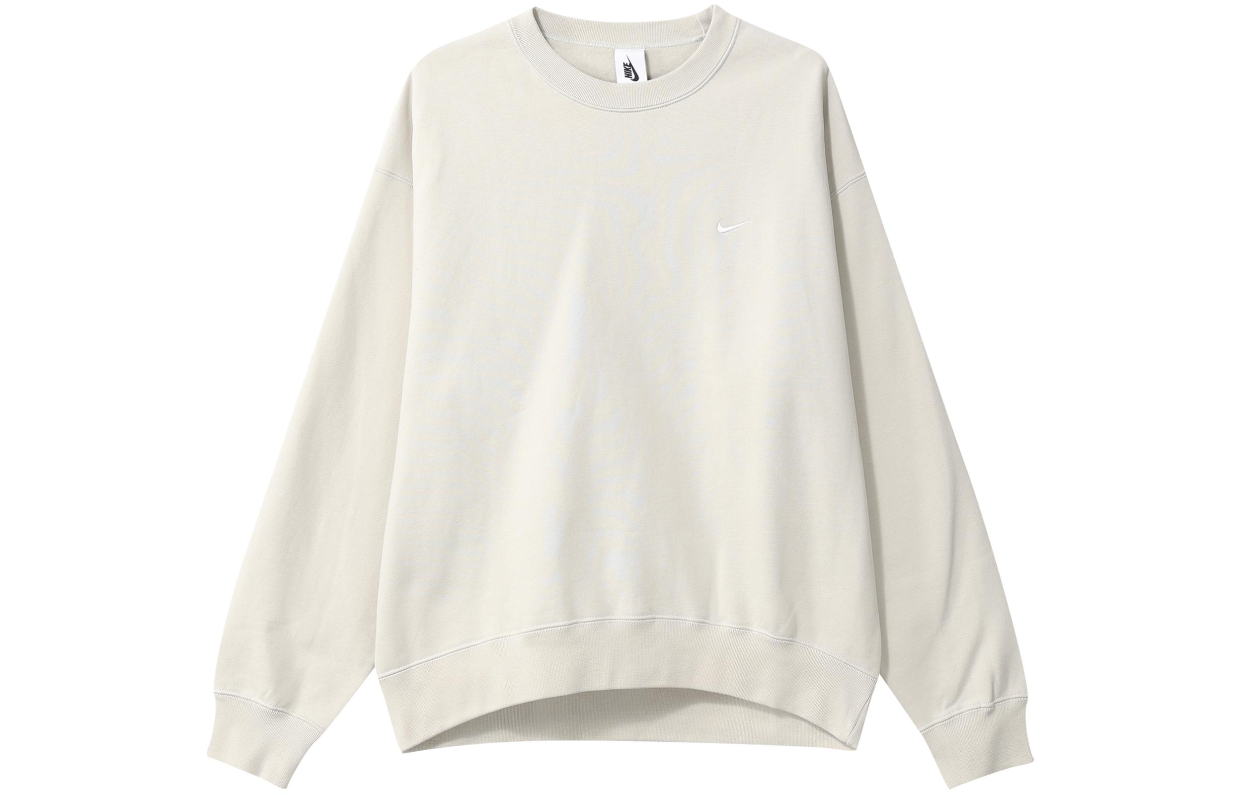 Nike Sweatshirts Men s Light Bone White Crew Neck Moderate Regular DA0318-072 XS