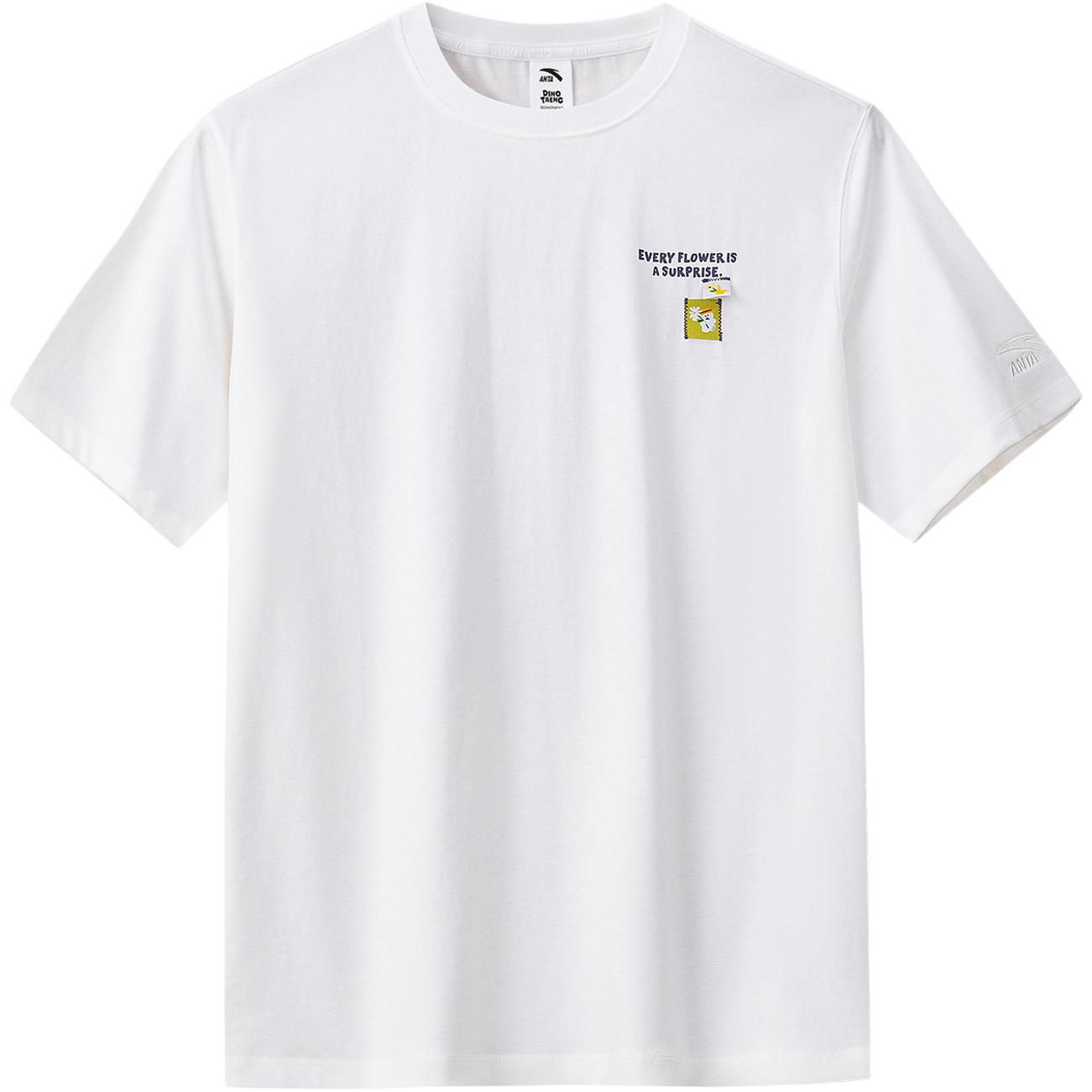 Anta X Daimei Town Collaboration Life Series Letter Round Neck Simple Versatile Short Sleeve T-Shirt Women T-Shirts 162628143-1 M