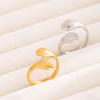 Embrace Stainless Steel Titanium Colorfast Open Ring Vacuum Electroplated 18k Gold Index Finger Ring
