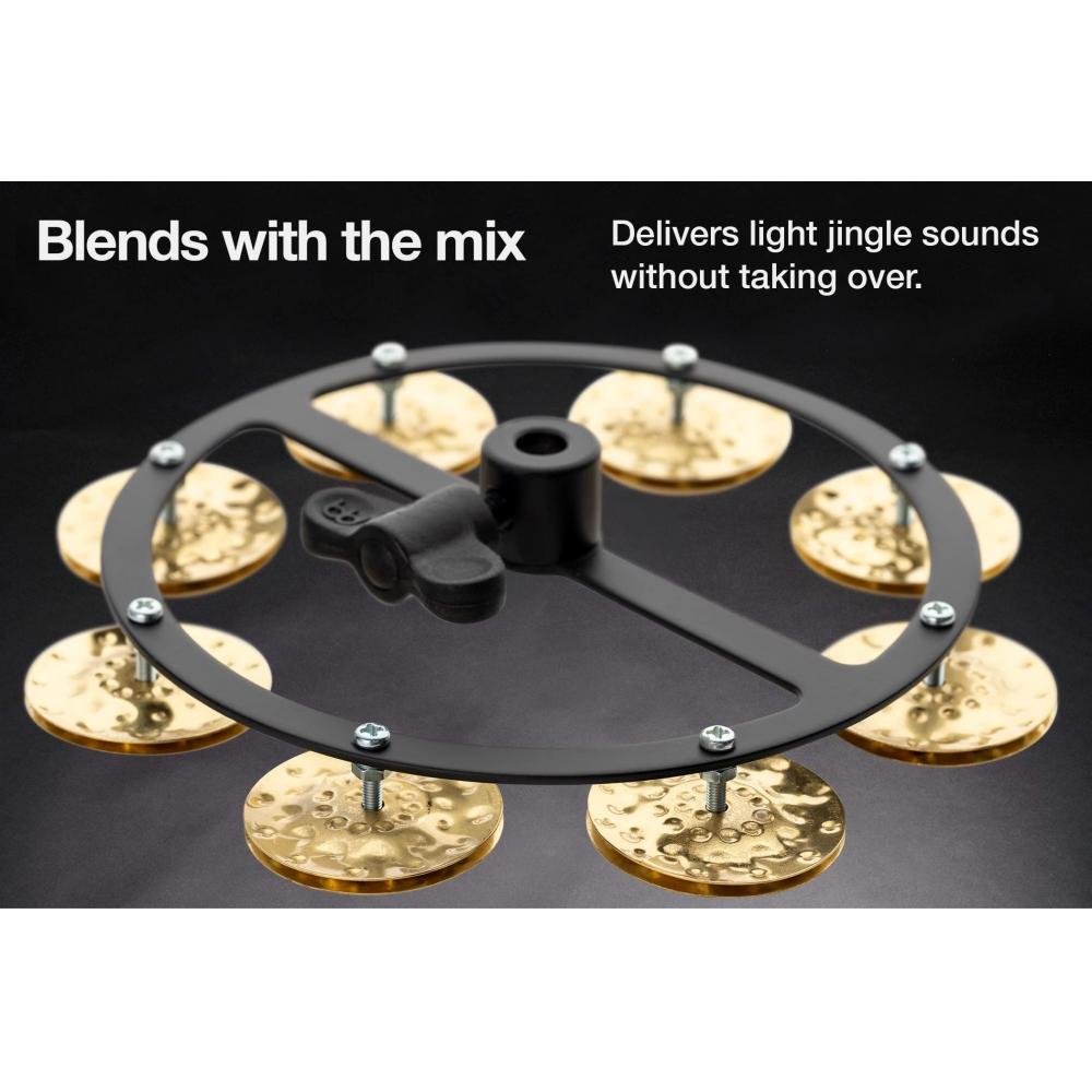 MEINL Percussion Headliner Series Hihat Tambourine Hammered Brass 1row HTHH1B-BK