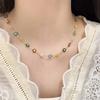 Stainless Steel Daisy Flower Bracelet Necklace for Women Girl Candy Color Sunflower Waterproof Non Fading Jewelry