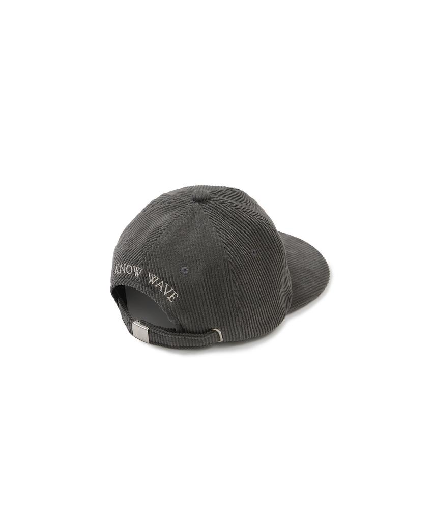 KNOW WAVE Calligraphy Corduroy Trucker Cap Kna004M (Charcoal Grey)