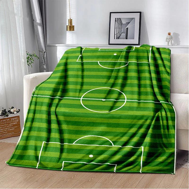 Soccer Ball Field Football Goal Throw Blanket Soft Flannel Blankets Bed Sofa Cover Bedspread Home Decor Christmas Birthday Gifts