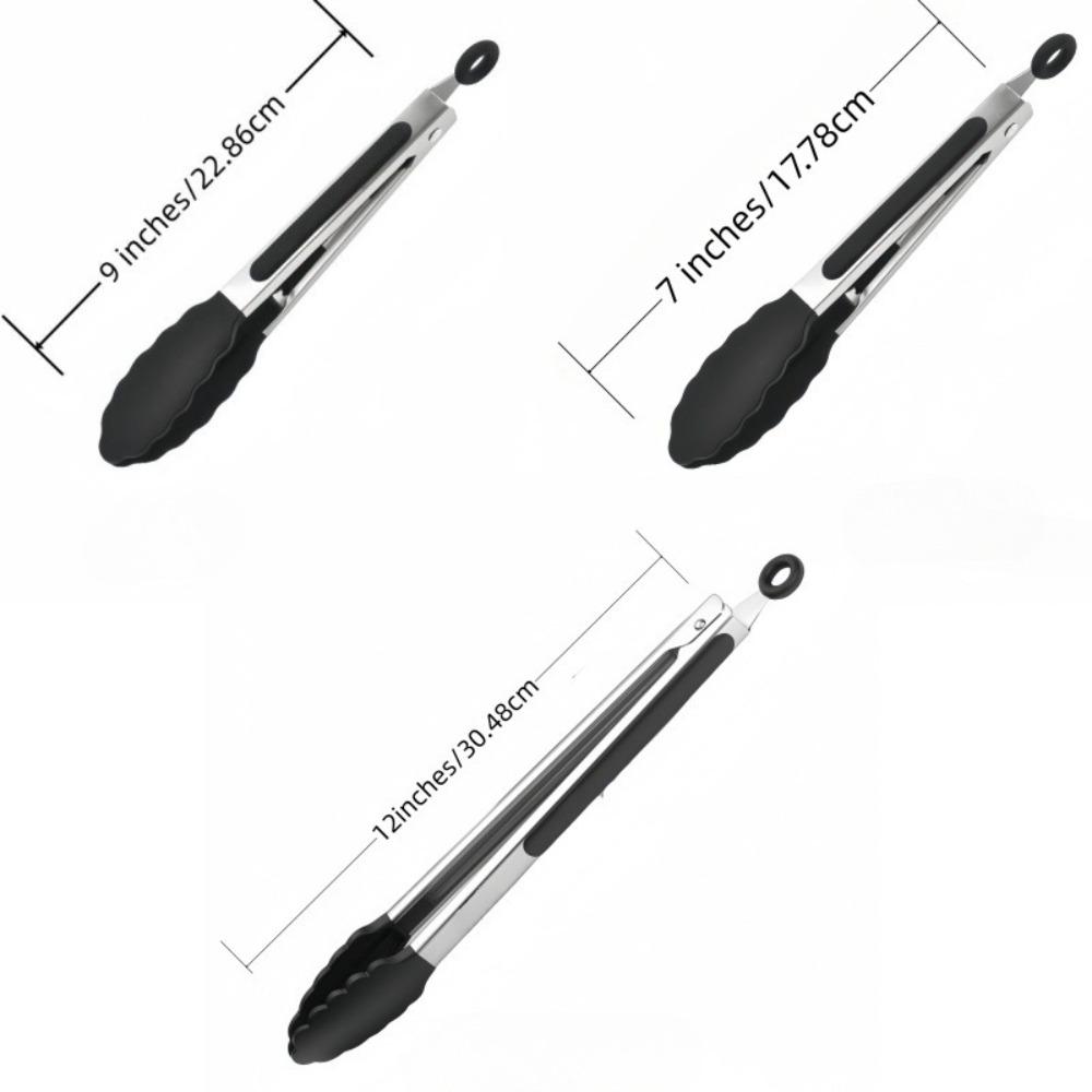 3 ks Silikonový hrot Klip na jídlo Žáruvzdorné kuchyňské kleště Odolné grilovací kleště Restaurace