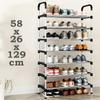 3-8Floor Simple Shoe Rack Multi Layer Dustproof Household Doorstep Shoe Cabinet Storage Space Saving Assembly Of Small Shoe Rack