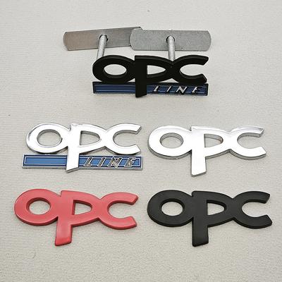 3D Metal OPC Line Logo Badge Front Grill Emblem Trunk Car Sticker For Astra G H J K F Corsa D Zafira B Insignia Mokka Regal