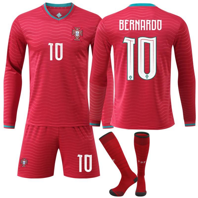 Long-sleeved Football Uniform No. 7 C Ronaldo Jersey Set 8B Fee Sports Team Portugal World Cup