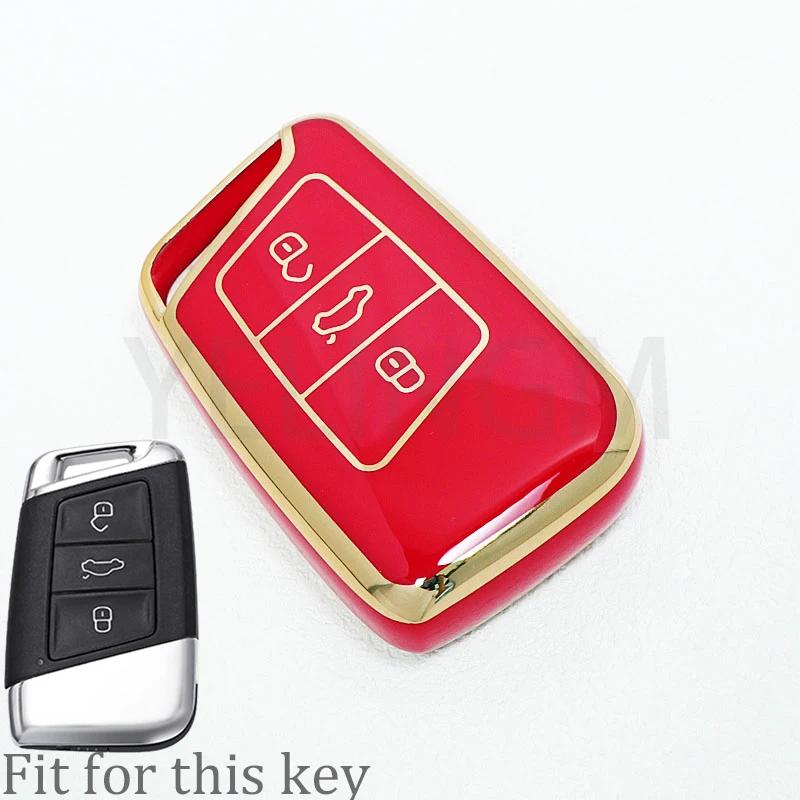 Tpu Car Remote Key Case Cover Shell Fob For Vw Volkswagen Passat B8 Tiguan Magotan Golf For Skoda Kodiaq Superb A7 Accessories