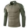 Men's Solid Color Zipper Lapel Loose Long Sleeve Top Men's Casual Fashion Long Sleeve Top