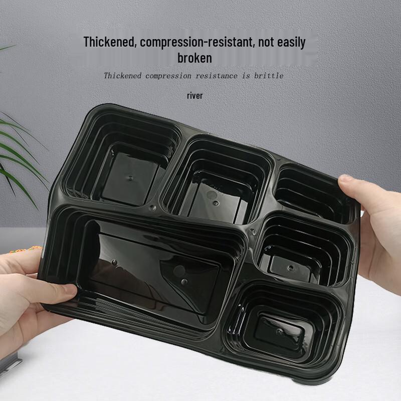 Disposable 6-Compartment Meal Box