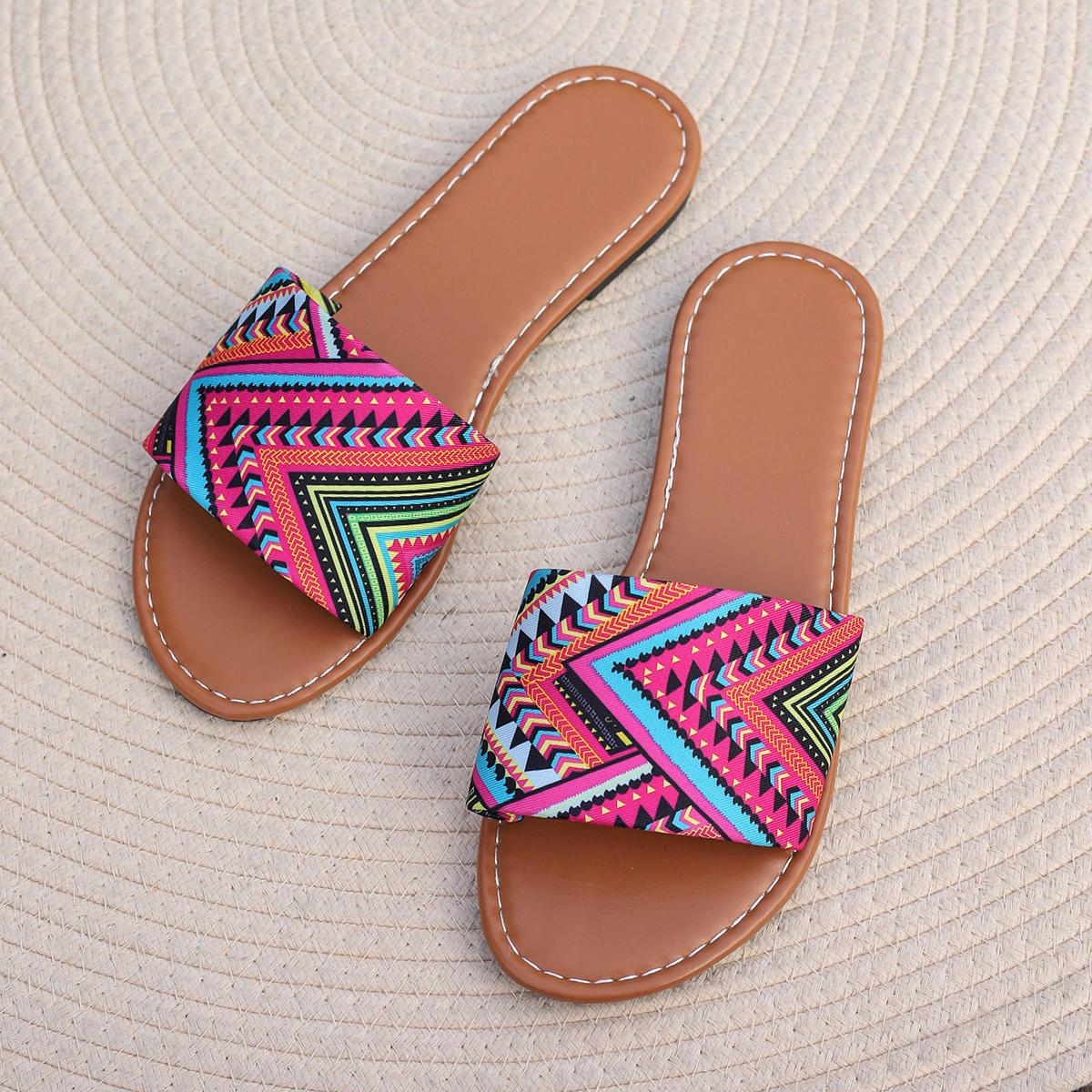 

Fashion 2025 Women s Summer New Fashion Solid Color Shallow Mouth Comfort Sandals Outdoor Designer Women s Slippers 42 розовый
