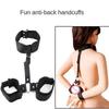 Neck to Wrist Restraints kit Sexy women  Behind Back Handcuffs Collar Adjustable Bondage Set Couple SM Sex Game Tool