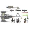 STAR WARS Mission Fleet Mando Starfighter Skala Mandalorian Zestaw Figurek Akcji dla Chłopców i Dziewczynek N-1 2,5-calowy 4-letni (Ekskluzywny Amazon)