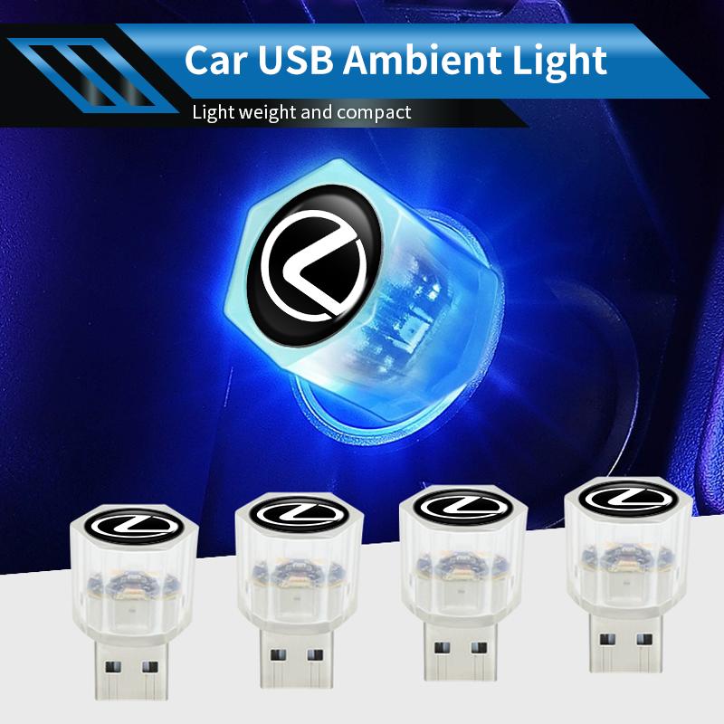 Car USB Ambient Light Mini LED Night Lamp Lighting Plug Accessories For Lexus UX250h RX450h CT200h RX400h NX300h RX350 RX300 GX4 XM6