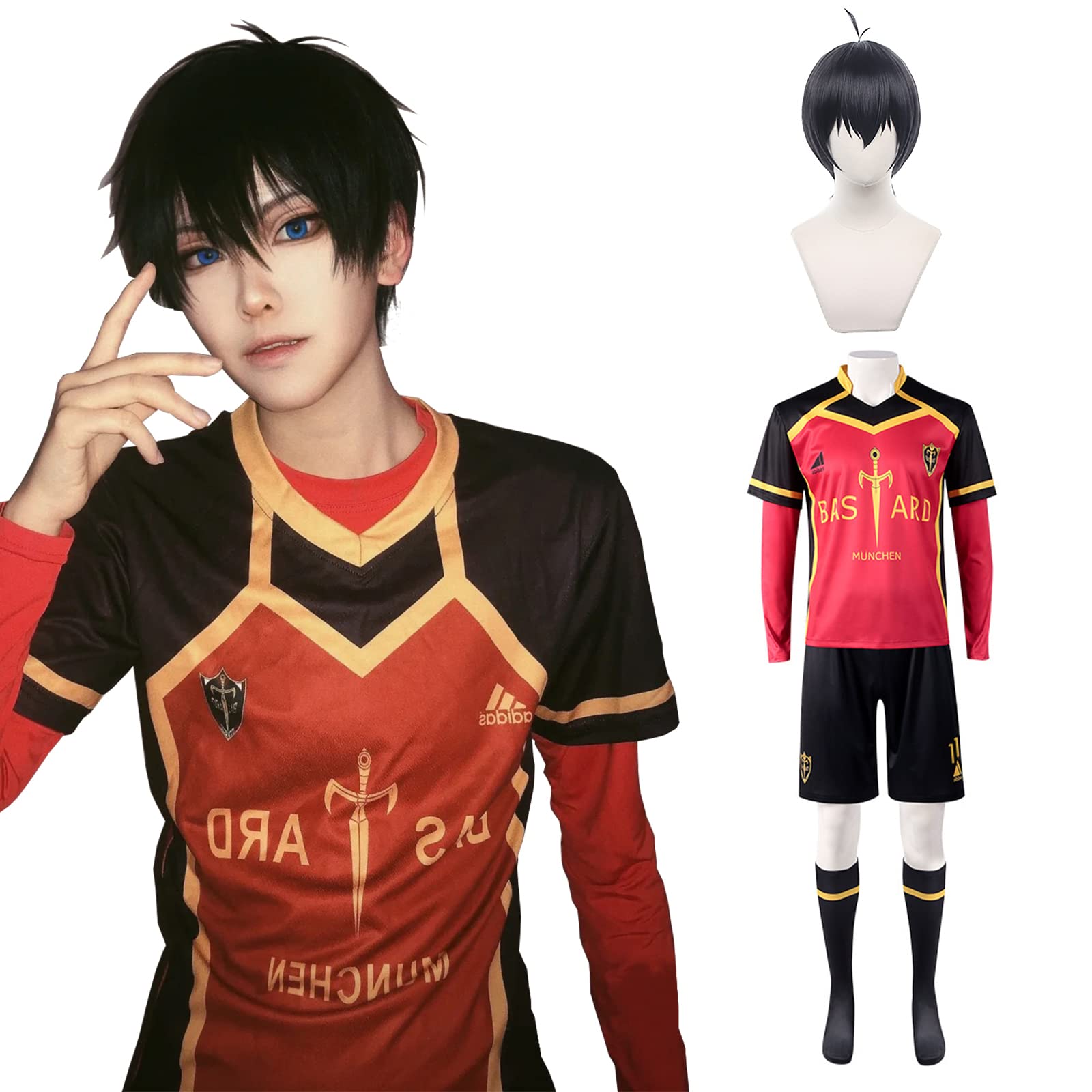 

Костюм для косплея Быка Киёёичи с номером для школьных и сценических выступлений, размер [Отличное качество] парик, 11, спортивная одежда, взрослые,