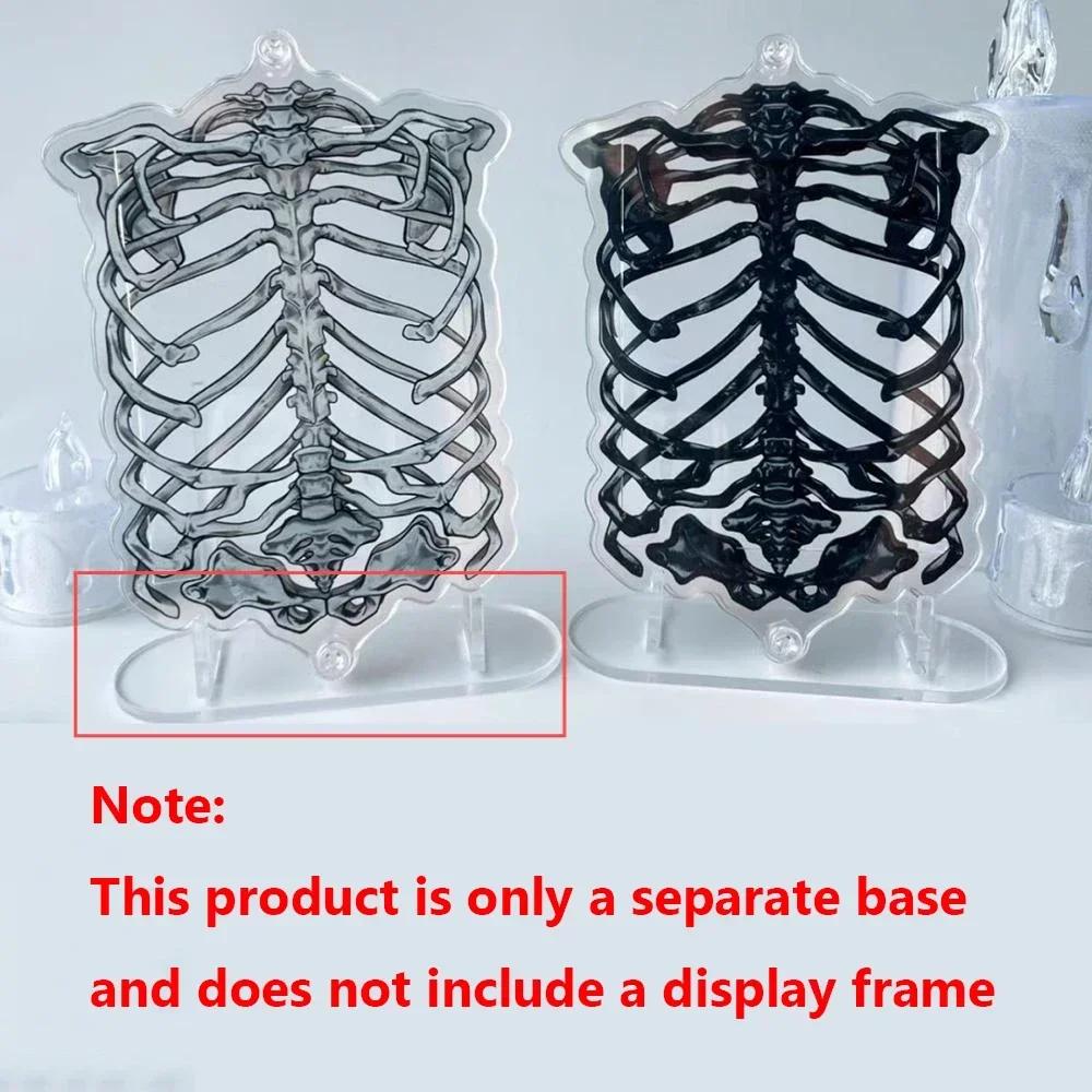 

3-Inch Mini Acrylic Photo Frame,Gothic Card Gumei Display Frame Skull Skeleton Photo Frame Can Accommodate Photo Size 5.5x8.5cm