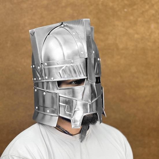 Moria Dwarven Warrior Helmet LOTR-Inspired Medieval Armor for LARP, Cosplay, Knight Costumes, and Collectible