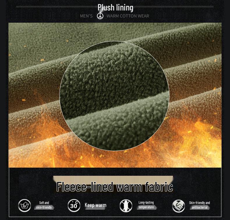 Herren Herbst- und Winter-Winddichte Wasserdichte Bergsteigerjacke - Hohe Dichte, Verdickt, Mit Samt, Outdoor Lässig.