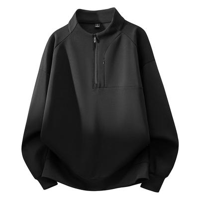 Half Zipper Stand-up Neck Sweater Men's New Spring, Autumn and Winter Outer Wear with Long Sleeves