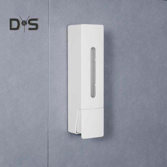 Seifenspender mit 3 Kammern zur Wandmontage, 400 ml x 3, Shampoo-Spender ohne Bohren, Waschspender mit Sichtfenster