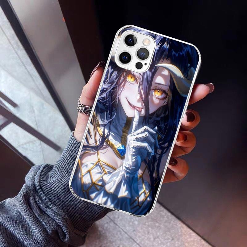 Albedo Overlord Anime Phone Case For iPhone 17 Air 16 15 Pro Max 14 Plus 13 Mini 12 11 Cover 7 8 SE Silicone Shell Print Fundas
