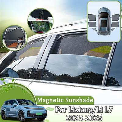For Lixiang Li L7 Car Accessories 2024 2025 Magnetic Windshield Frame Privacy Blind Curtain Anti-UV Sunshades Car Accessory