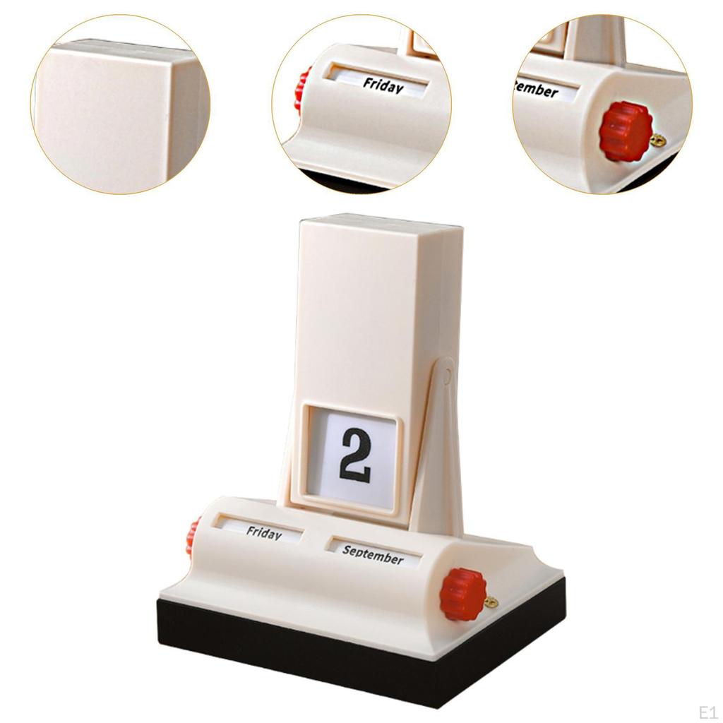 Flip Calendar Desk Novelty Practical Desktop Perpetual Ornament for Office